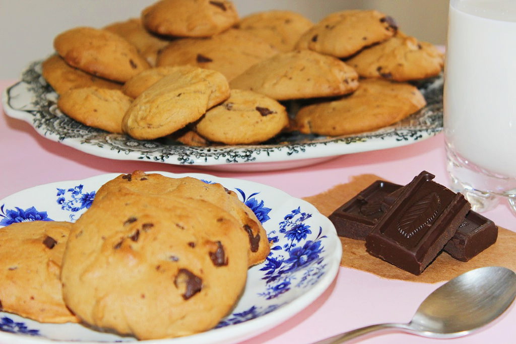 galletas con chispas de chocolate