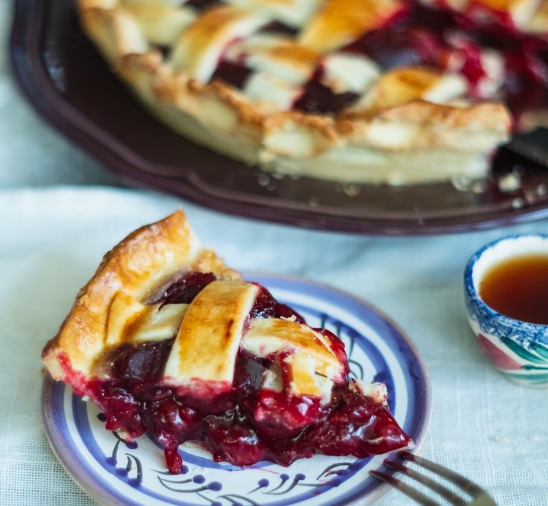 tarta de cerezas americana