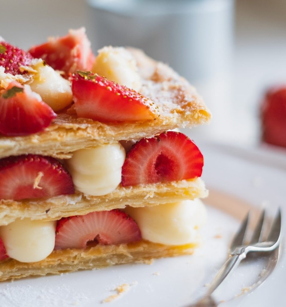 milhojas de crema pastelera